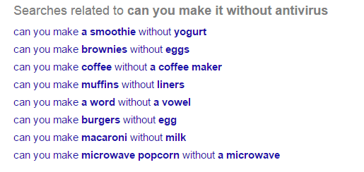 Blog image google search of can you make it without antivirus