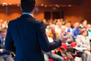 Blog image business man giving a presentation