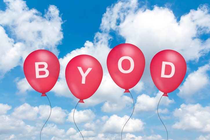 Blog image BYOD or Bring Your Own Device text on balloon