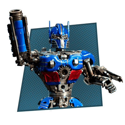 ThrottleNet blue robot