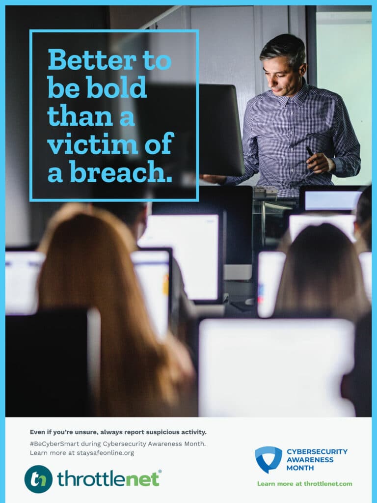 better be bold than a victim of a breach - cybersecurity awareness month
