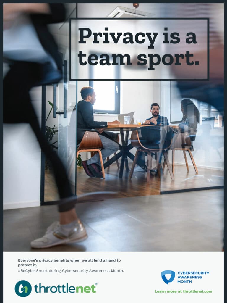privacy is a team sport - cybersecurity awareness month poster