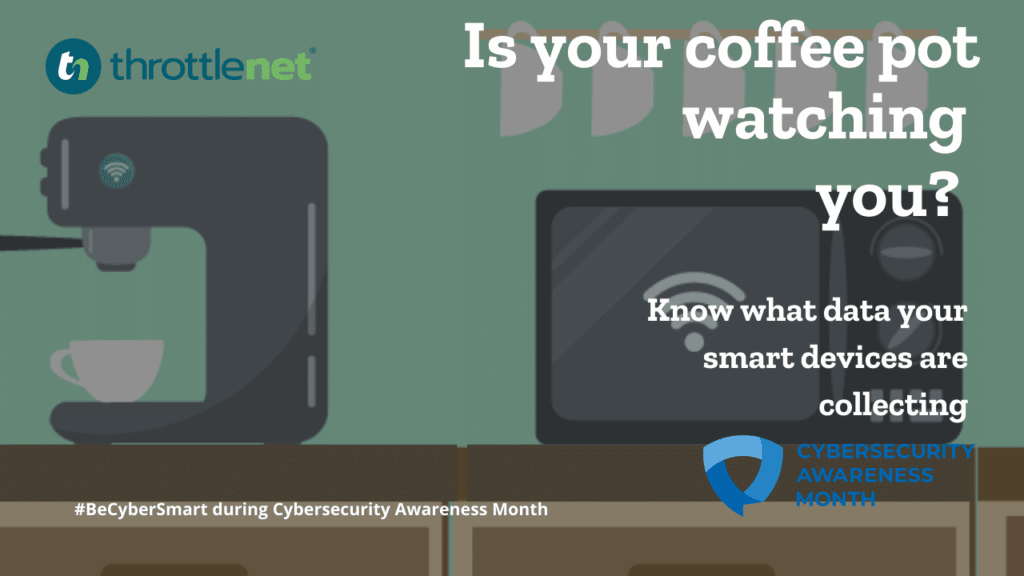 smart devices collecting data - cybersecurity awareness poster