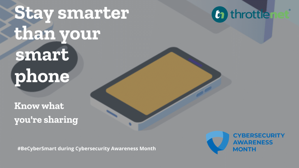 smart phone sharing - cybersecurity awareness poster