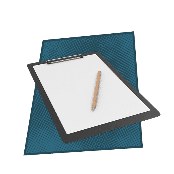 Pencil and clipboard