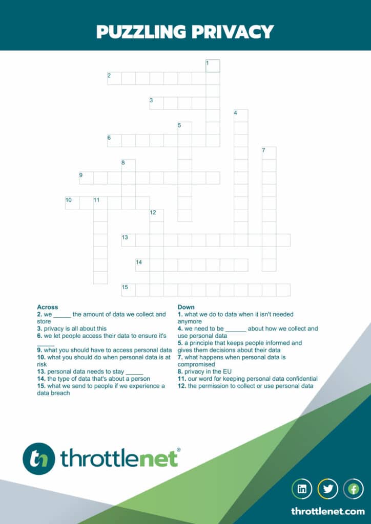 Privacy Crossword puzzle