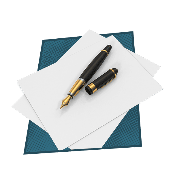 papers and pen