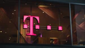 T-mobile Logo in window