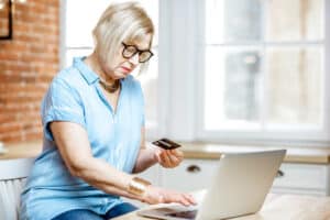 woman shopping online